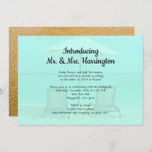 Invitation Chaises De Plage M. n Mme Réception Seulement Invi