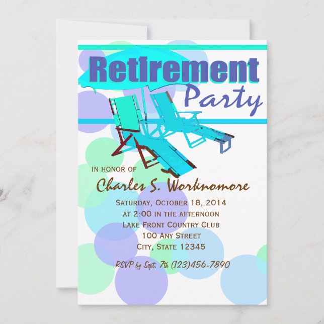 Invitation Chaises longues de la partie retraite (Devant)