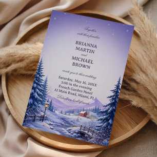 Invitation Chalet de la Vallée enneigée