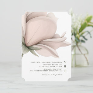 Invitation Chaleur d'hiver Single Big Floral Mariage