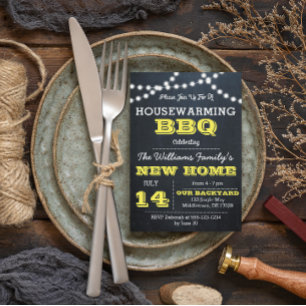 Invitation Chaleur lumineux Ménage jaune