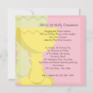 Invitation Chalice de la première communion