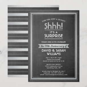 Invitation Chalkboard et Silver