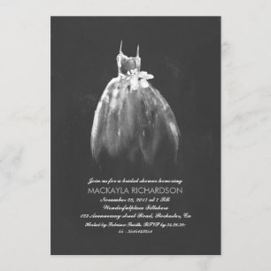 Invitation Chalkboard Fête des mariées Élégante Gown de Maria