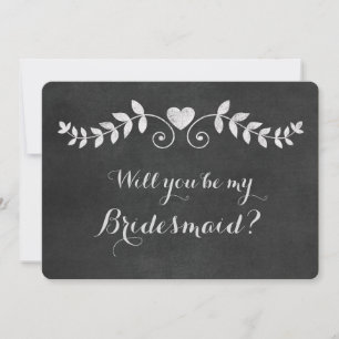 Invitation Chalkboard Heart Vous Serez Ma Femme D'Accueil