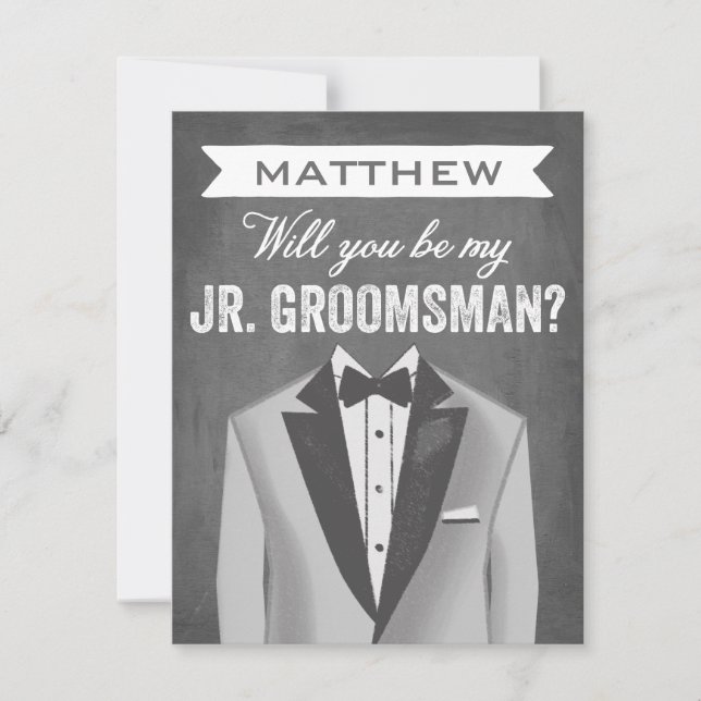 Invitation Chalkboard Junior Groomsman | Groomsman (Devant)