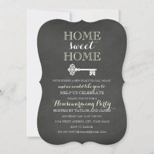 Invitation Chalkboard Key