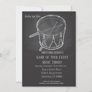 Invitation Chalkboard Music Concert Considérant