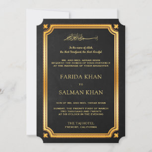 Invitation Chalkboard or traditionnel musulman traditionnel m