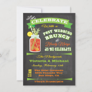 Invitation Chalkboard Post Mariage Brunch et Bloody Marys