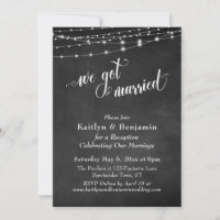 Chalkboard String Lights Mariage Réception uniquem
