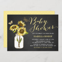 Chalkboard tournesol dans le Baby shower Mason Jar