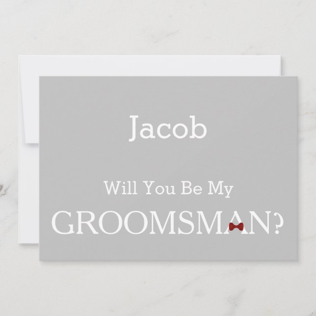 Invitation Chalkboard Tu Seras Notre Groomer (Devant)