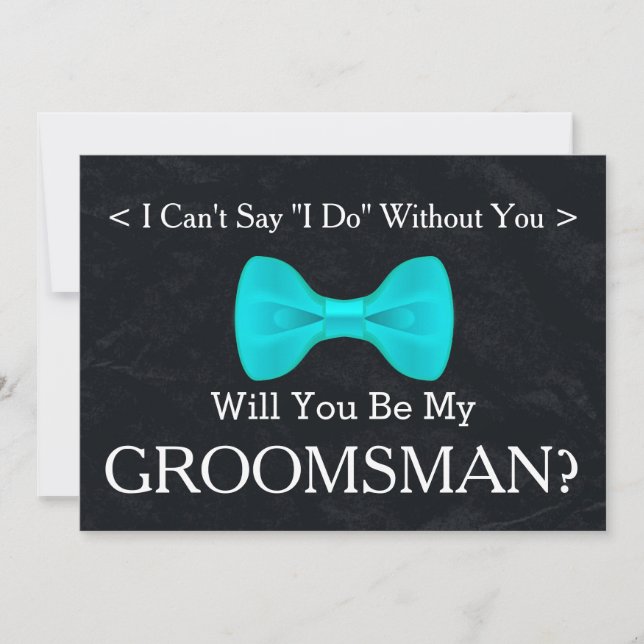Invitation Chalkboard Will You Be my Groomsman (Devant)