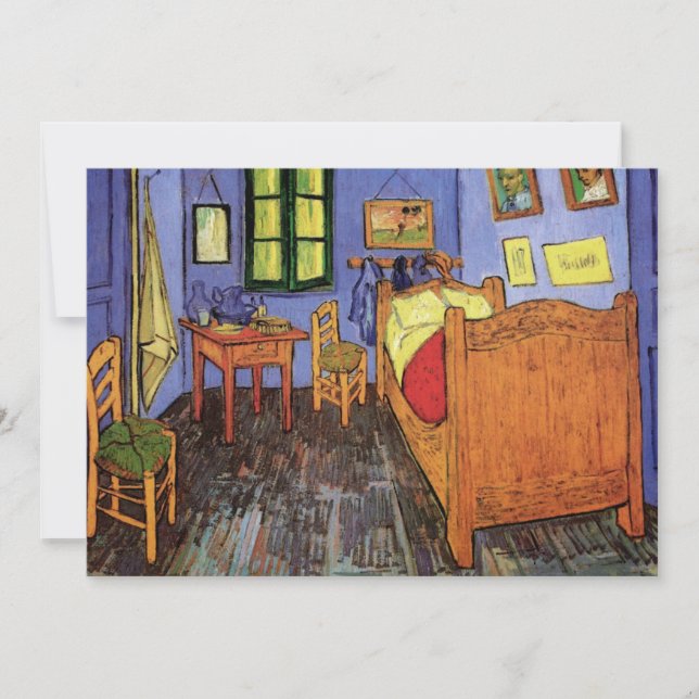 Invitation Chambre de Van Gogh Vincent à Arles, Réchauffement (Devant)