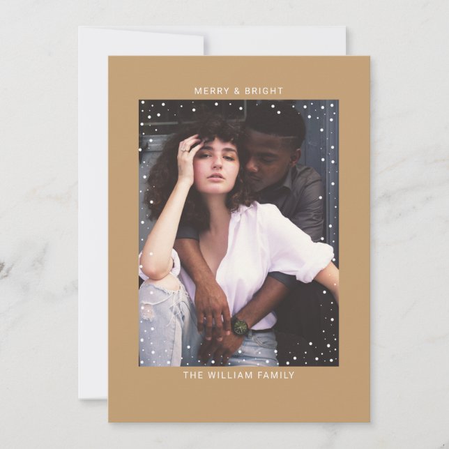 Invitation Chameau | Joyeux Noël avec photo (Devant)