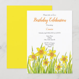 Invitation Champ de jonquilles