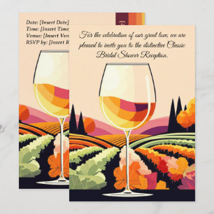 Invitation Champagne Classic Elegance douche nuptiale