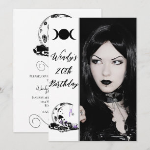 Invitation Champagne Cristal Lune Jardin Anniversaire Photo