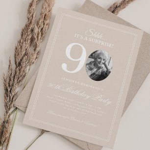 Invitation Champagne   Fête d'anniversaire surprise pour 90 a