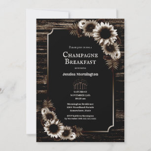 Invitation Champagne Florale champagne champagne rustique Pet