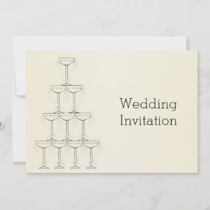 Invitation Champagne Flutes Design Champagne Mariage couleur