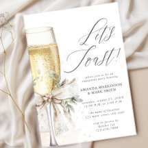 Champagne Let's Toast Winter Engagement