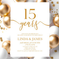 Champagne minimaliste 15e anniversaire de Mariage