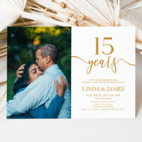 Champagne minimaliste 15e anniversaire de Mariage