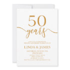 Champagne minimaliste 50e anniversaire de Mariage