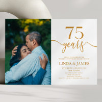 Champagne minimaliste 75e anniversaire de Mariage