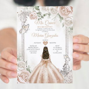 Invitation Champagne Mis Quince 15 Anos Parties scintillant A