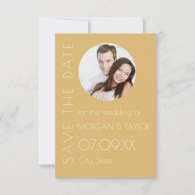 Invitation Champagne moderne Tonal Photo Enregistrer la date (Devant)