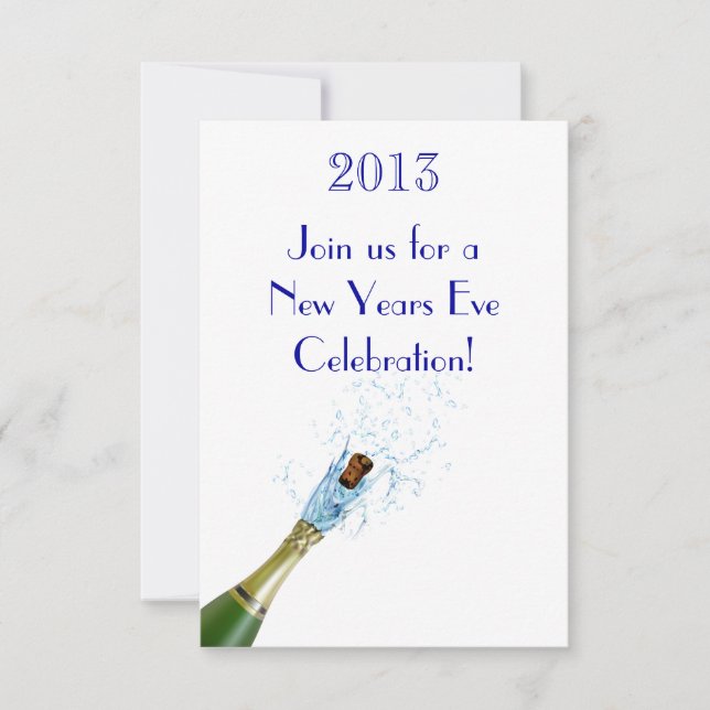 Invitation Champagne qui saute (Devant)