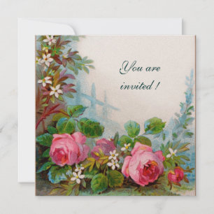 Invitation Champagne rose & JASMINES