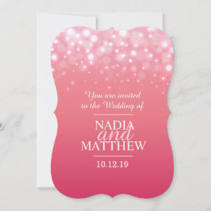 Invitation Champagne rose pétillant bulles de mariage inviter