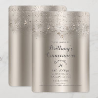 Champagne Shimmer Flutter Butterfly Quinceañera