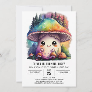 Invitation Champignons amis Champignons Anniversaire