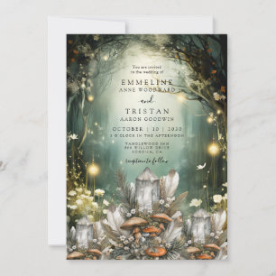 Invitation Champignons de forêt enchantés Mariage mystique