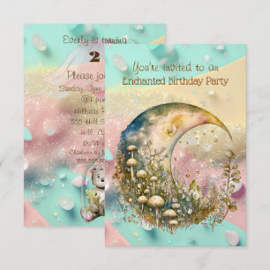Invitation Champignons enchantés 2 ans Anniversaire