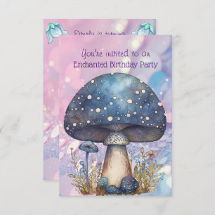 Invitation Champignons enchantés 4 ans Anniversaire