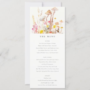 Invitation Champignons fleur sauvage Automne Botanique Mariag