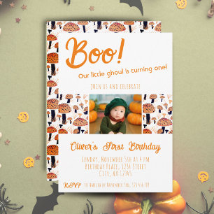 Invitation Champignons pour le premier anniversaire de Boo Ha