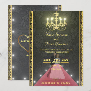 Invitation Chandelier doré