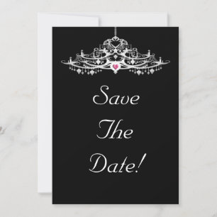Invitation Chandelier Élégant Enregistrer La Date Mariage
