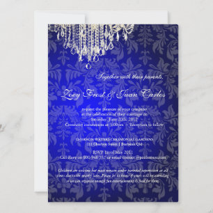 Invitation Chandelier en cristal PixDezines/damas baroque