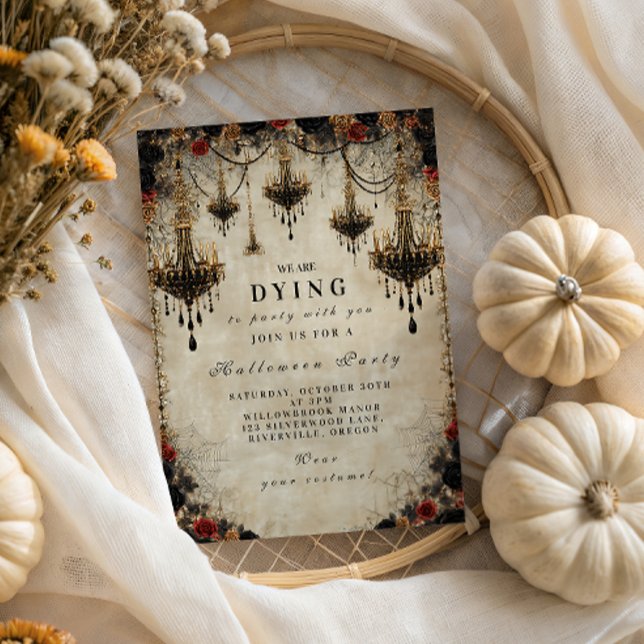 Invitation Chandelier gothique Halloween Party (Créateur téléchargé)