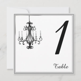Invitation Chandelier Hollywood Glamor Mariage Numéro de tabl