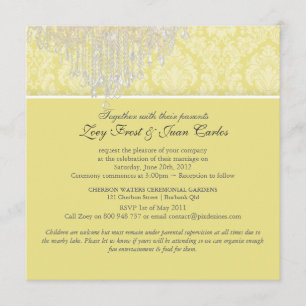 Invitation Chandelier Pix Dezines/Moiré Damask/do-it-yourself
