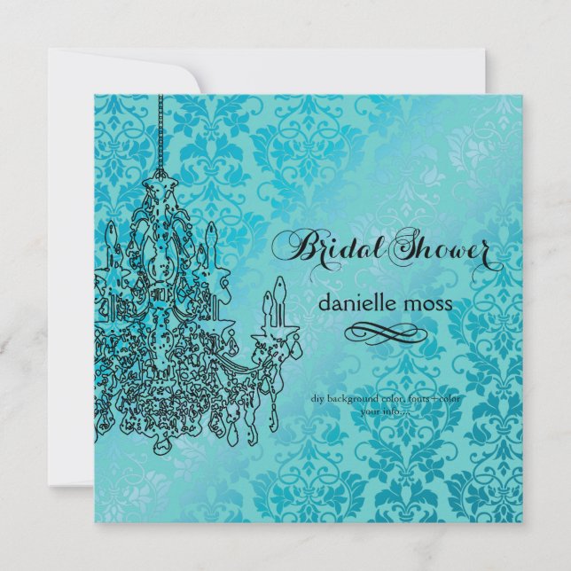 Invitation Chandelier PixDezines/douche nuptiale (Devant)
